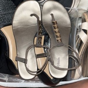 Strapy sandals with jewels